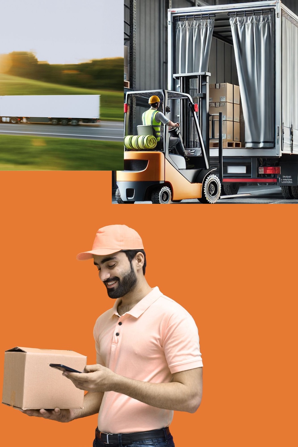 a delivery driver about to deliver a parcel.